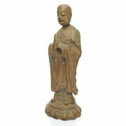 Carved wooden Buddha, 20th century