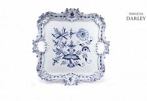 Glazed ceramic tray, Meissen.