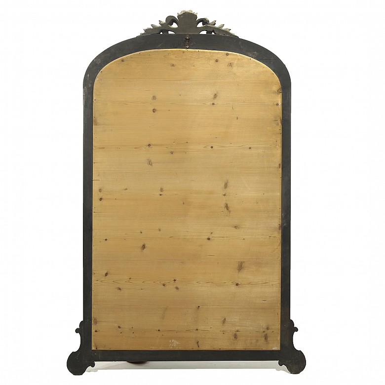 Elizabethan console table with ebonised wooden mirror, 19th century - 3