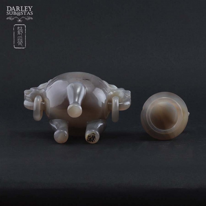 Chinese vase ornamental agata - 3