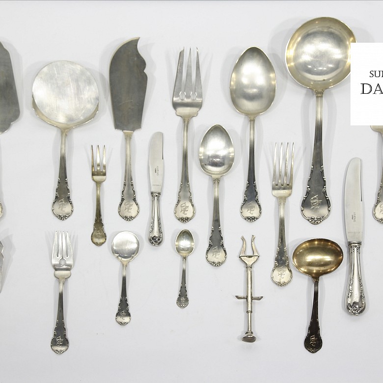 Silver cutlery, Spain, meds.s.XX