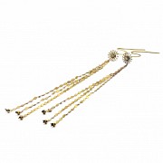 Brass hooks with Matara or zircon diamonds