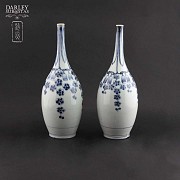 Pareja de jarrones japoneses porcelana S.XVIII - 1