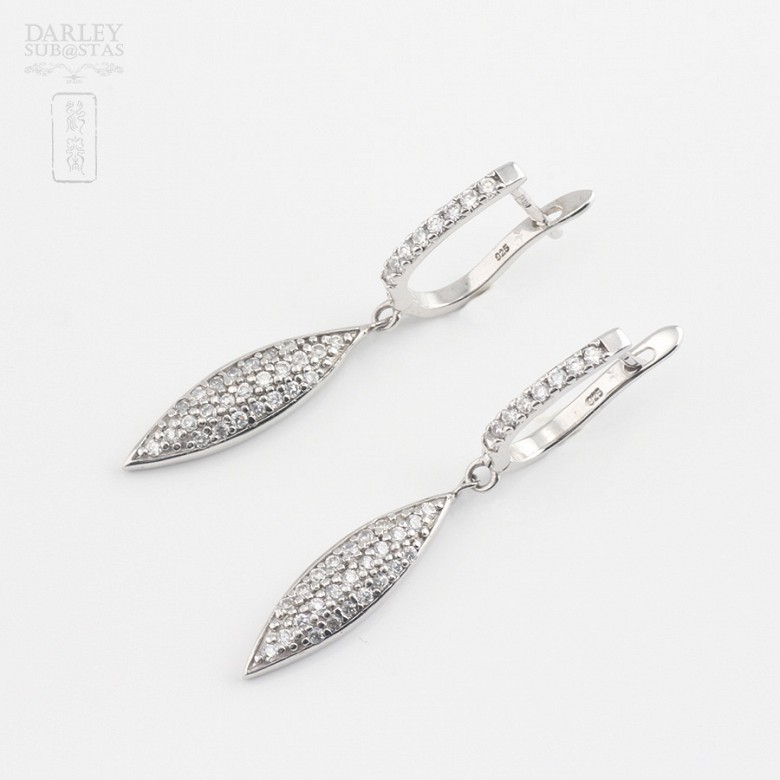 earrings with zirconia  925 sterling silver - 2