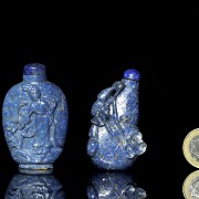 Two lapis lazuli snuff bottles, 20th century - 6