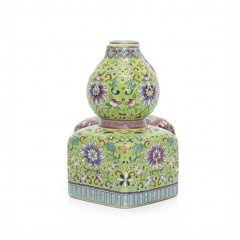Double-vase, glazed porcelain, 20th century