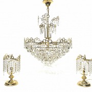 Set of chandeliers with Swarovski crystals, 20th century