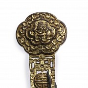 Gilded bronze ruyi scepter, 20th century
