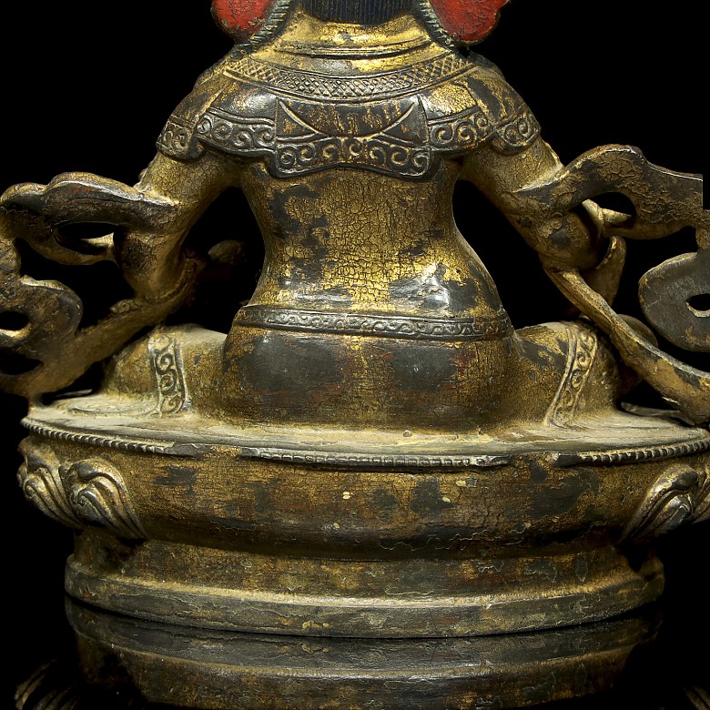 Guardián de bronce dorado, China, dinastía Qing