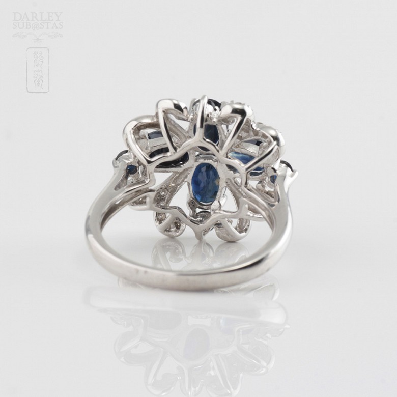 Fantastic sapphire ring and diamond - 3