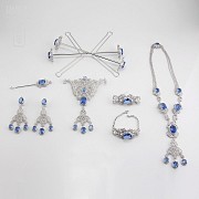 Faller blue dressing and rhodium plated