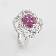 Fantastic ruby and diamond ring - 1