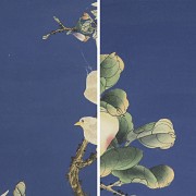 Cuatro pinturas chinas con firma Zou Yigui 
