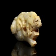 Carved jade figure with 