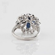 Fantástico anillo zafiro y diamantes - 3