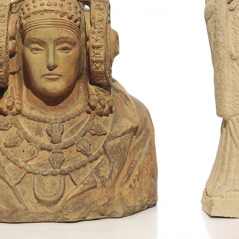 Two Iberian-style decorative figures