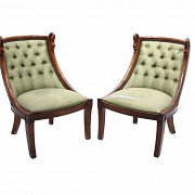 Pair of low chairs. - 2