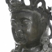 An important large bronce figure of Guanyin, Ming dynasty (1368 - 1644).