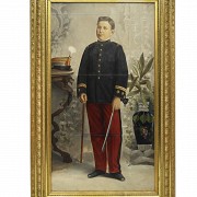 Portrait with gilded wooden frame, early 20th century - 1