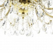 Glass and metal ceiling lamp, 20th century - 1