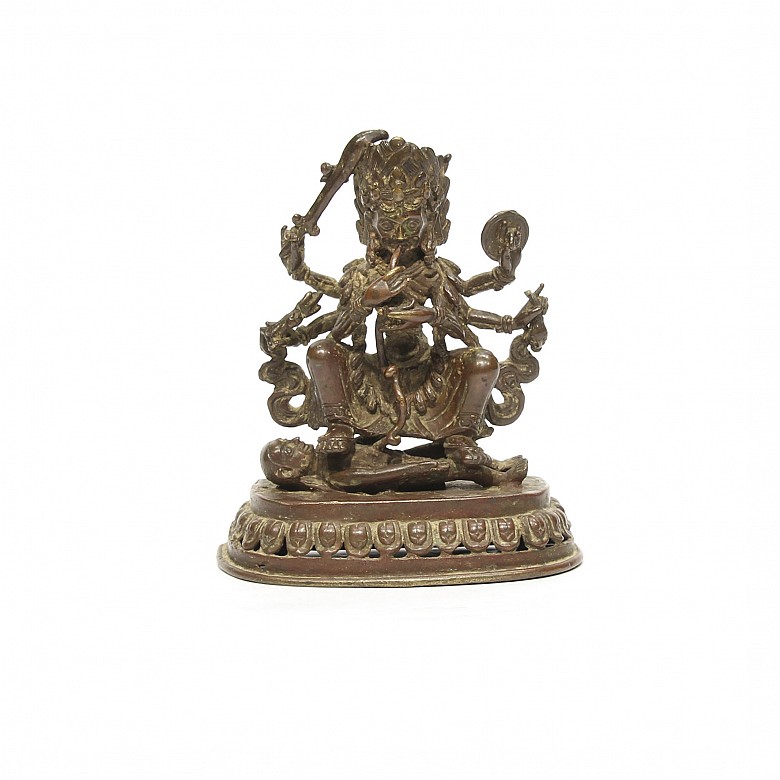 A Bronze figure of Kali, Nepal, 18th century
