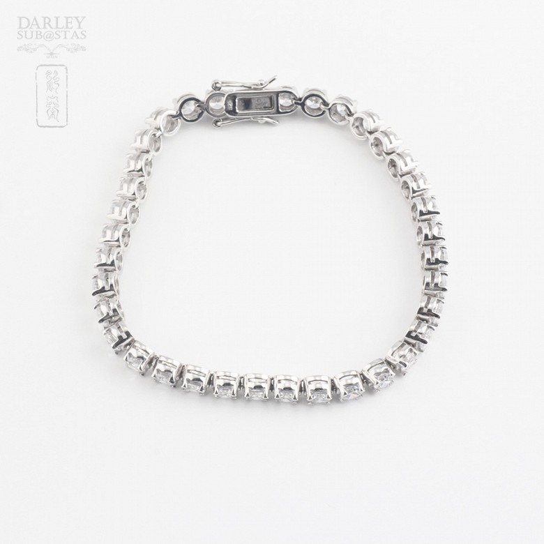 Bracelet in sterling silver, 925m / m, with rhodium and zircons. - 1