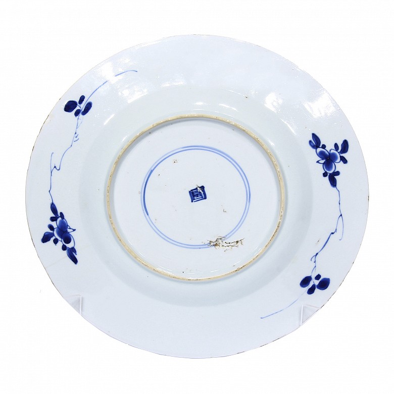 Plato porcelana azul y blanco, China, s.XVII-XVIII
