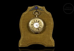 Pocket watch, with 18k gold case, J.J Nordmann