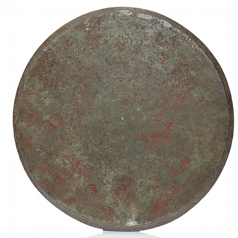 Gran bandeja de cobre indonesio, Talam, S.XIX - XX
