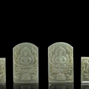 Set of carved jade plaques, Qing dynasty