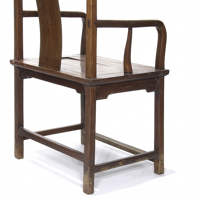 Pair of Chinese wooden chairs, Ming style.