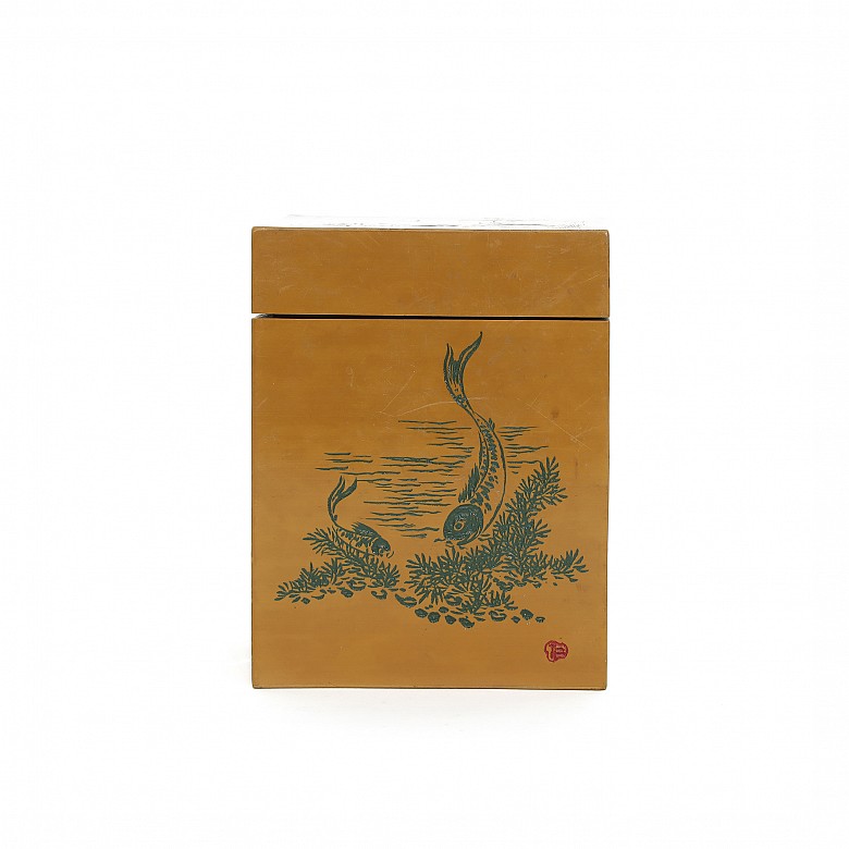 Bamboo tea box, 20th century