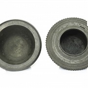 Dos cuencos de bronce, Indonesia. S.XIX - 2