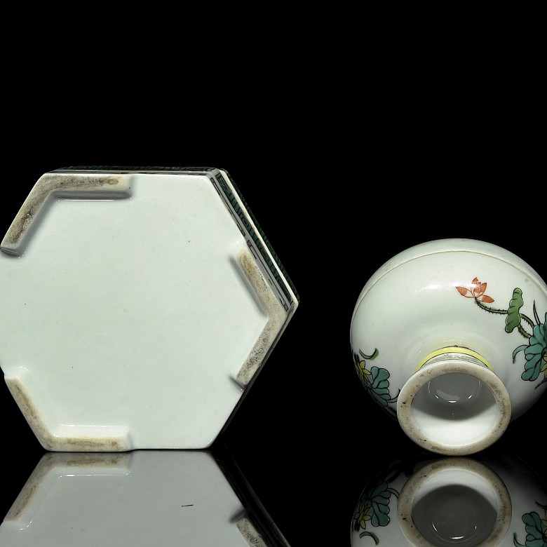 Cajas de porcelana esmaltada, China, S.XX - 6