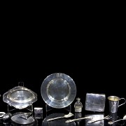 Lot of small silver objects, 20th century