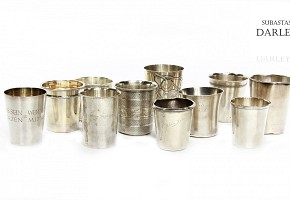 Lot of silver cups
