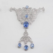 Faller blue dressing and rhodium plated - 1