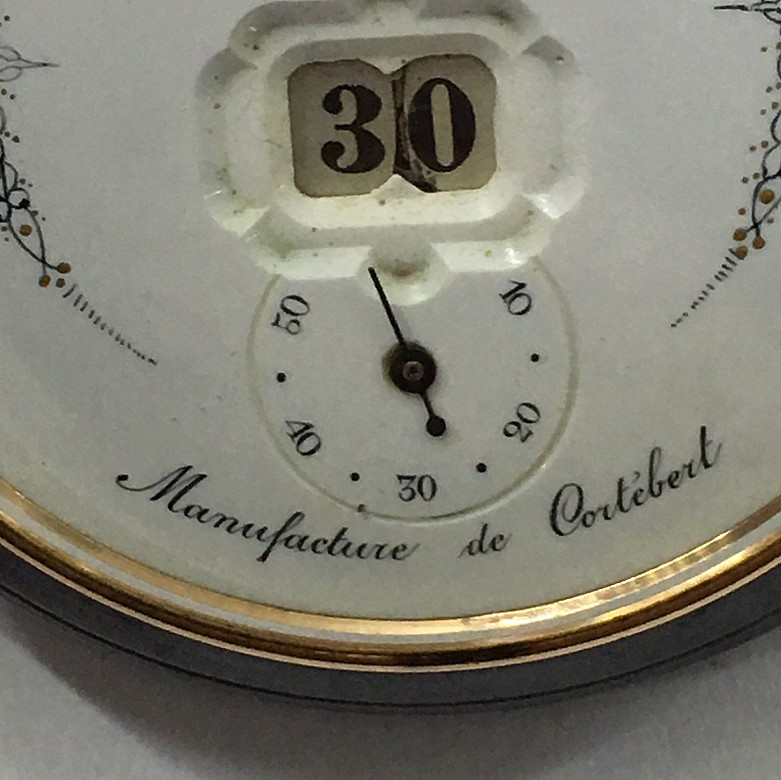 Pocket watch coltbert numbering with two windows, - 3