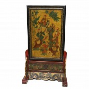Panel de madera policromada, Tibet, s.XX