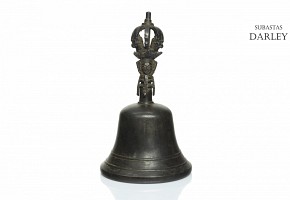Tibetan bronze bell, 19th - 20th century