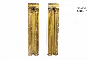 Attached pairs of altarpiece columns, Spain, 18th century