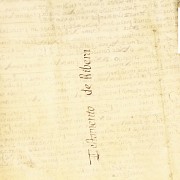 Testamento de Ribera, documento manuscrito s.XIX