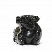 Carved jade ox, Qing dynasty.