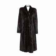 Black mink fur coat.