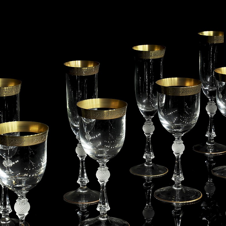 Bohemian crystal goblets 