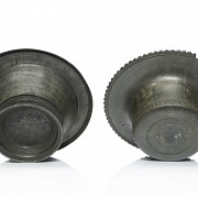 Dos cuencos de bronce, Indonesia, S.XIX - 3