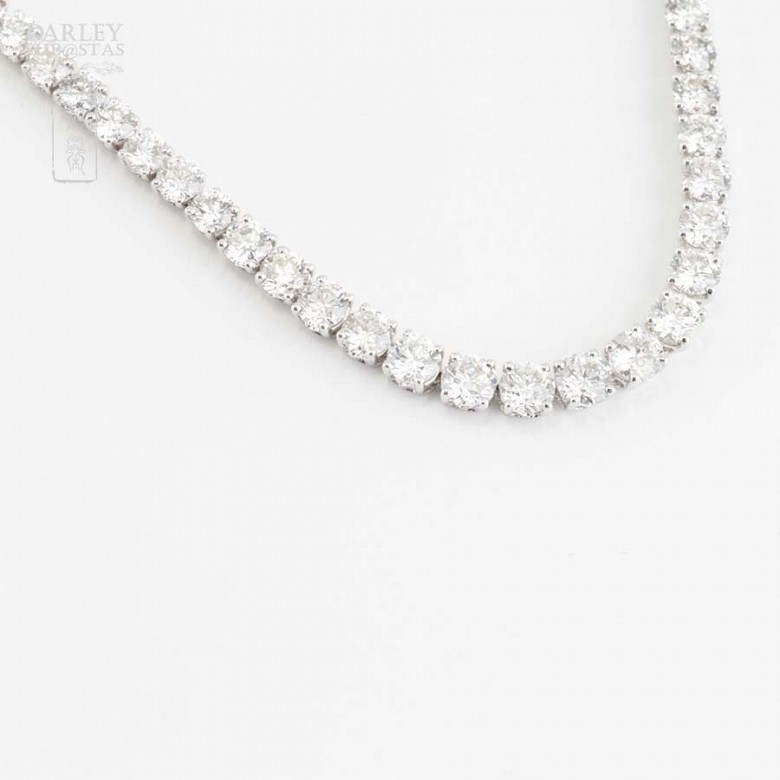 Collar-Riviere in white gold and diamonds 11.39cts - 3
