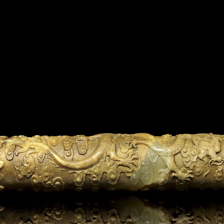 Elongated stone 'Shoushan' seal, Qing dynasty