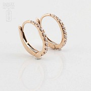 Earrings in 18k rose gold and diamonds - 2