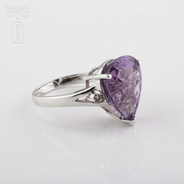 Fantastic ring with Amethyst and Diamond - 1